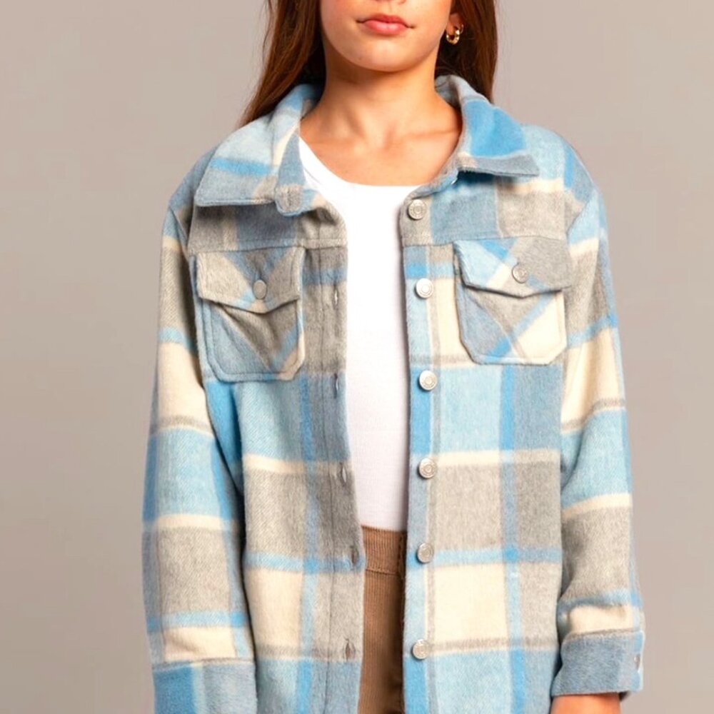 RSQ Girls Plaid Jacket